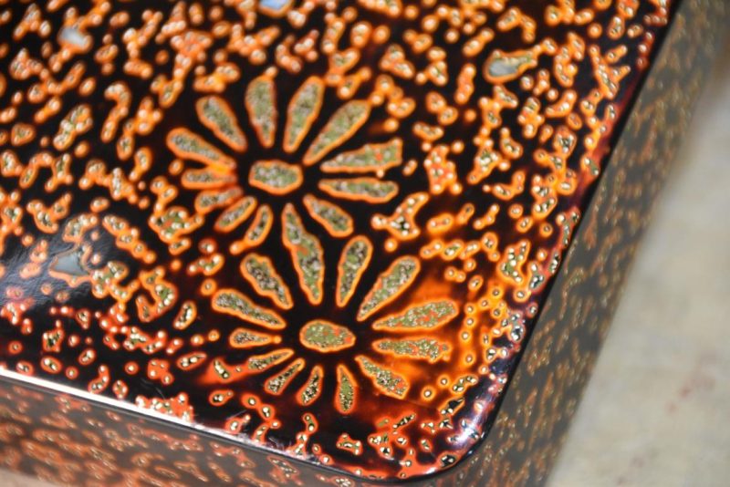 Japanese Wakasa Lacquer Suzuri Bako Writing Box Width:245mm - Image 8