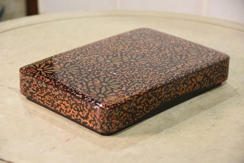 Japanese Wakasa Lacquer Suzuri Bako Writing Box Width:245mm - Image 7
