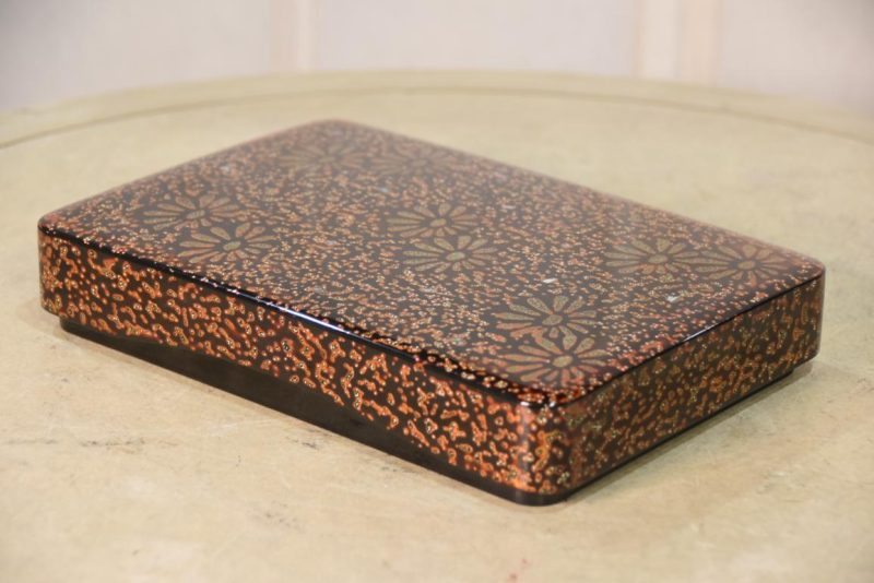 Japanese Wakasa Lacquer Suzuri Bako Writing Box Width:245mm - Image 6