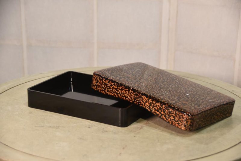 Japanese Wakasa Lacquer Suzuri Bako Writing Box Width:245mm - Image 5