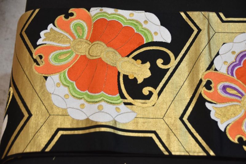 Japanese Obi with Butterfly Design Width:4000mm - Image 7