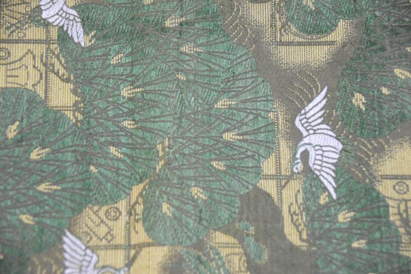 Flying Cranes with gold detail Obi Length:4000mm - Image 5