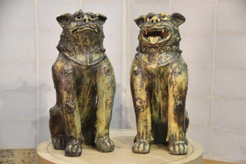 Pair of Japanese Lion Dogs Shishi Height:500mm