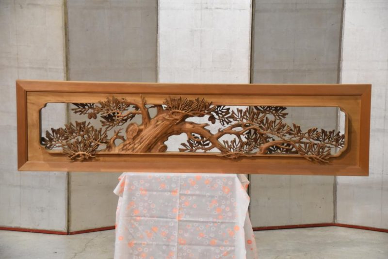 Japanese Carved Wooden Rama Transom Width:1705mm - Image 2