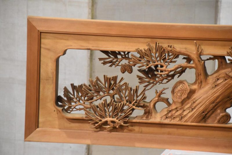 Japanese Carved Wooden Rama Transom Width:1705mm - Image 9