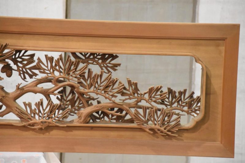 Japanese Carved Wooden Rama Transom Width:1705mm - Image 7