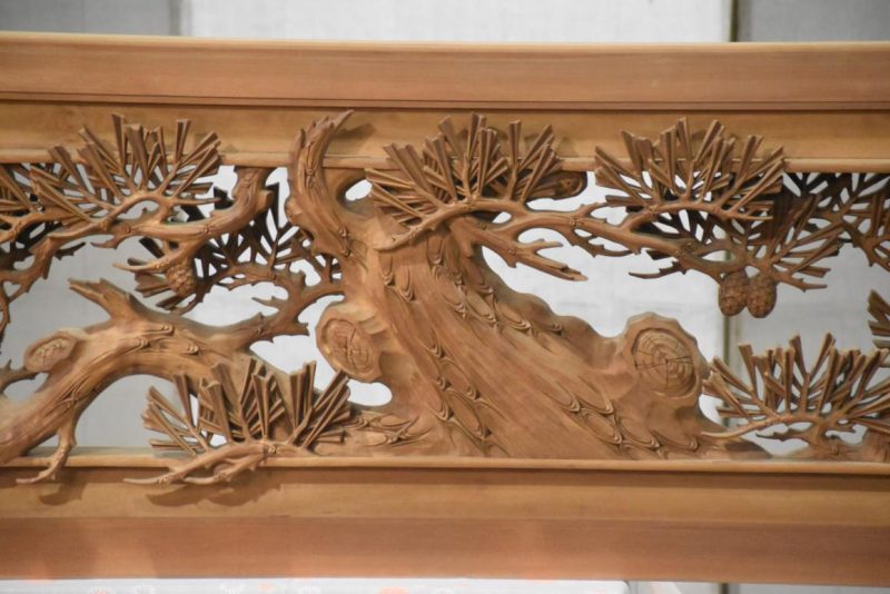 Japanese Carved Wooden Rama Transom Width:1705mm - Image 7
