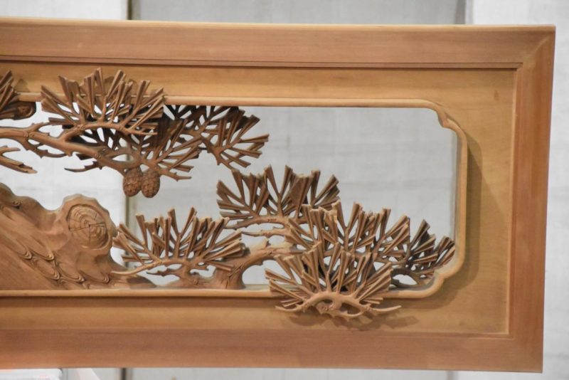 Japanese Carved Wooden Rama Transom Width:1705mm - Image 6
