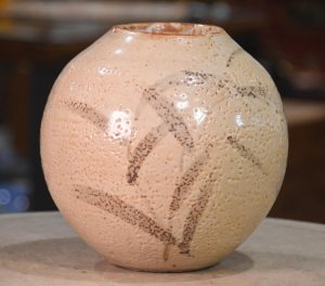 Shino Pottery Vase Width:215mm