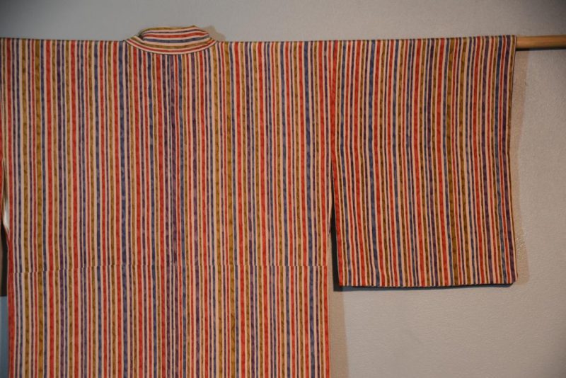 Japanese Silk Striped Kimono - Image 2