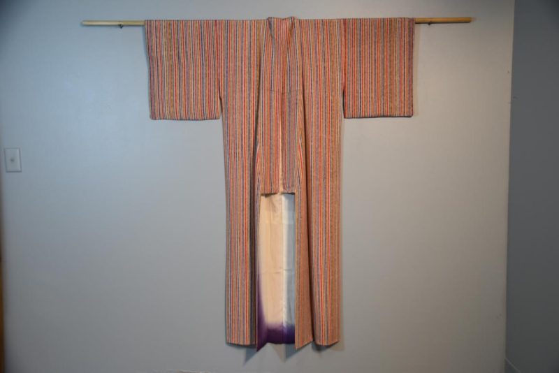 Japanese Silk Striped Kimono - Image 5