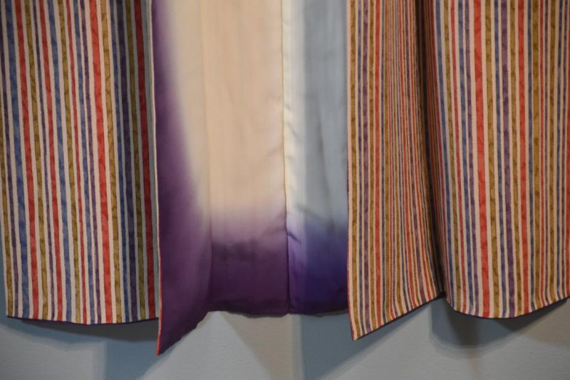 Japanese Silk Striped Kimono - Image 4