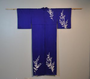Japanese Blue Silk Kimono
