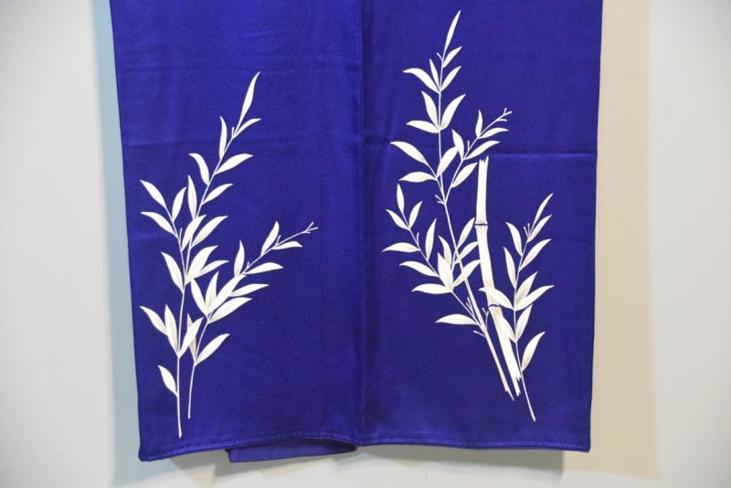 Japanese Blue Silk Kimono - Image 7