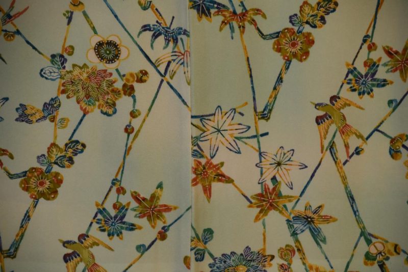 Japanese Pale Green Silk Kimono - Image 2