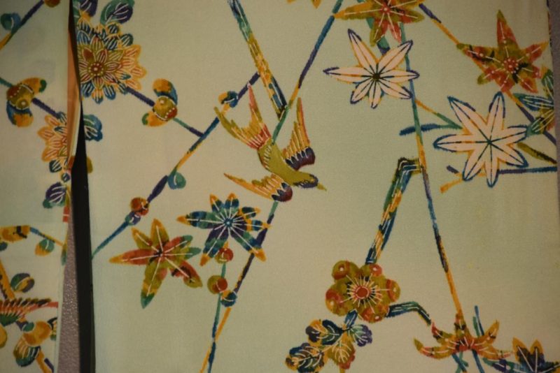 Japanese Pale Green Silk Kimono - Image 6