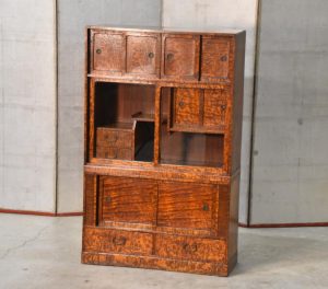 Burled Mulberry Tea Utensil Chest  Width:715mm