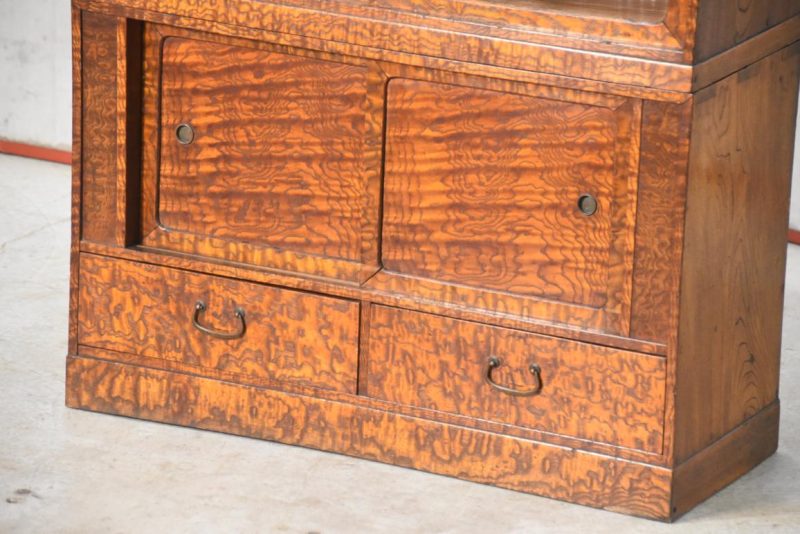 Burled Mulberry Tea Utensil Chest  Width:715mm - Image 2