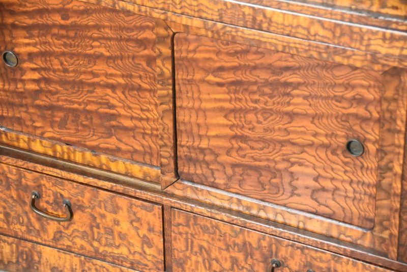 Burled Mulberry Tea Utensil Chest  Width:715mm - Image 10