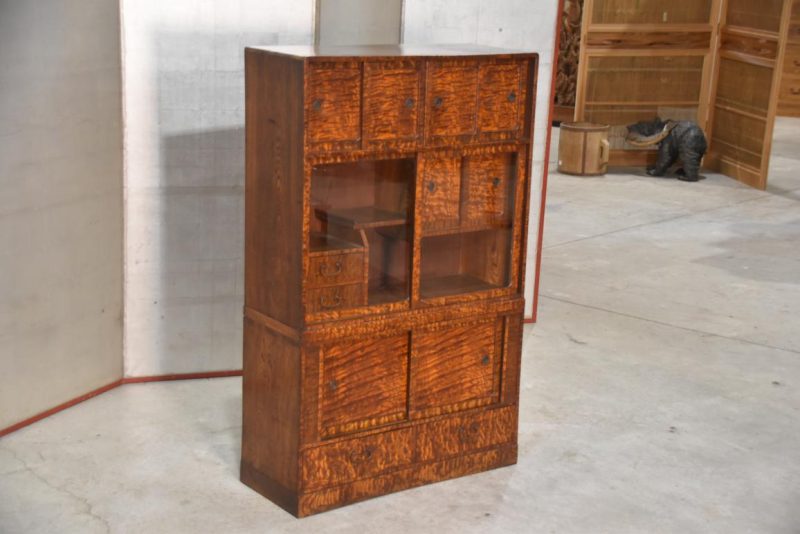 Burled Mulberry Tea Utensil Chest  Width:715mm - Image 3
