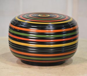Japanese Spinning Top Design Lidded Container Width:165mm