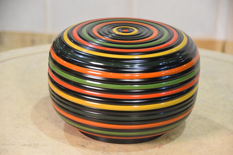 Japanese Spinning Top Design Lidded Container Width:165mm - Image 6