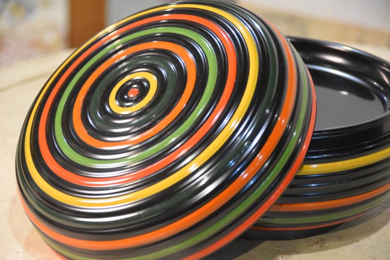 Japanese Spinning Top Design Lidded Container Width:165mm - Image 5