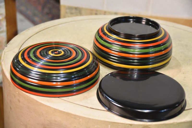 Japanese Spinning Top Design Lidded Container Width:165mm - Image 3