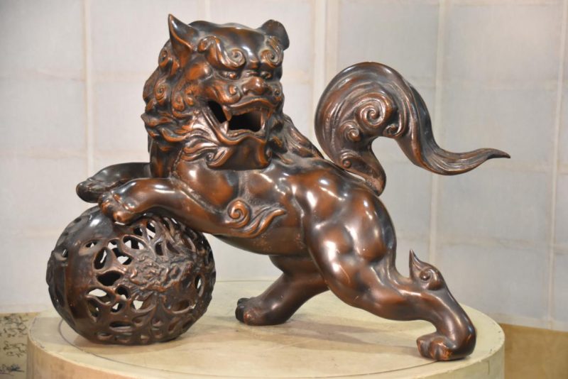 Japanese Cast Iron Lion Dog Shishi Width:530mm - Image 7
