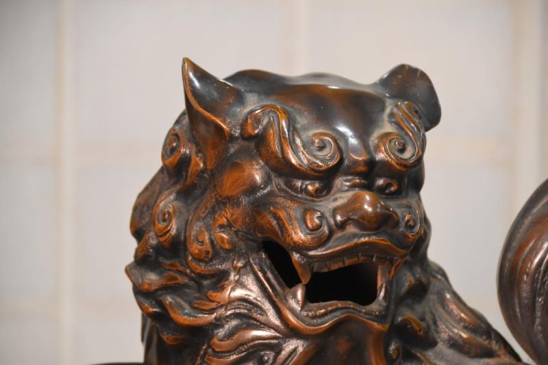 Japanese Cast Iron Lion Dog Shishi Width:530mm - Image 6