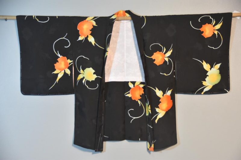 Vintage Silk Rinzu Haori Jacket - Image 2