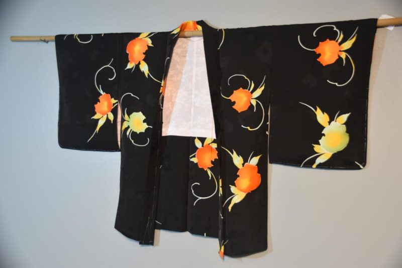 Vintage Silk Rinzu Haori Jacket - Image 5