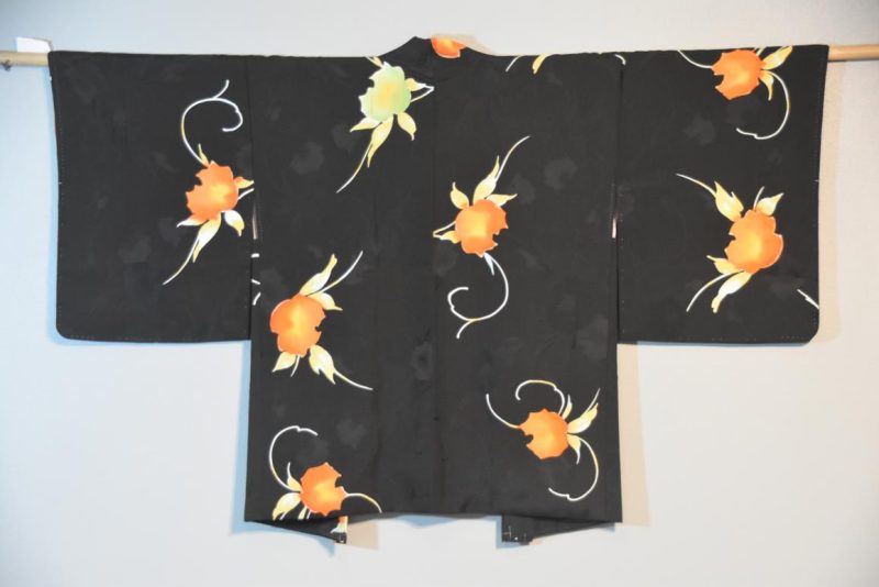 Vintage Silk Rinzu Haori Jacket - Image 3