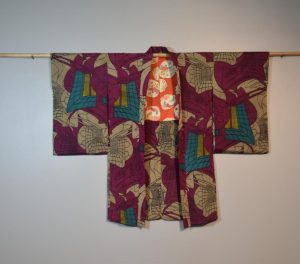 Vintage Japanese Meisen Silk Haori Jacket