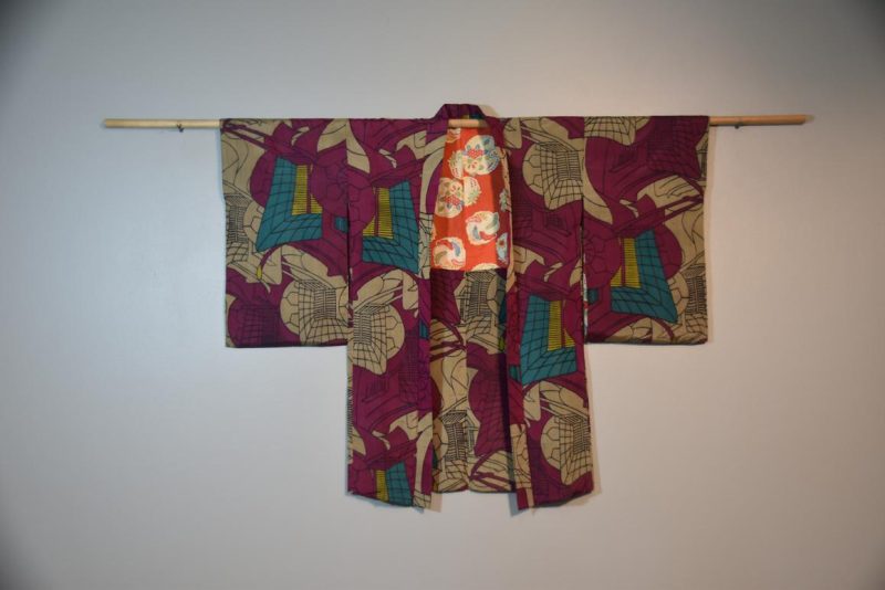 Vintage Japanese Meisen Silk Haori Jacket