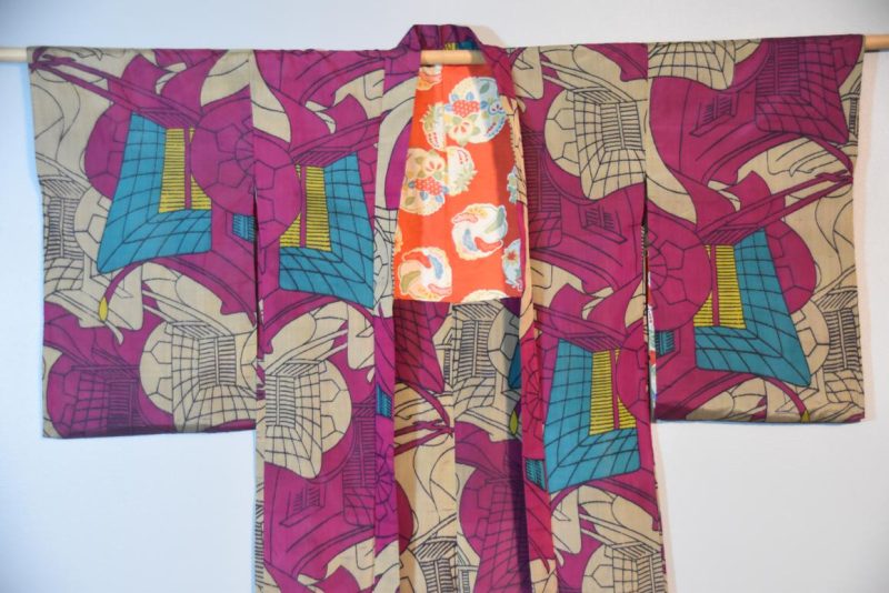 Vintage Japanese Meisen Silk Haori Jacket - Image 2