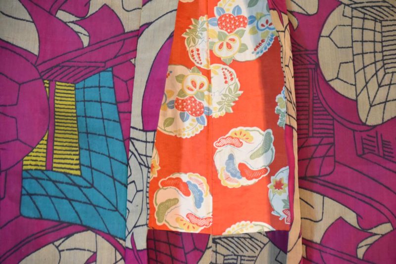 Vintage Japanese Meisen Silk Haori Jacket - Image 11