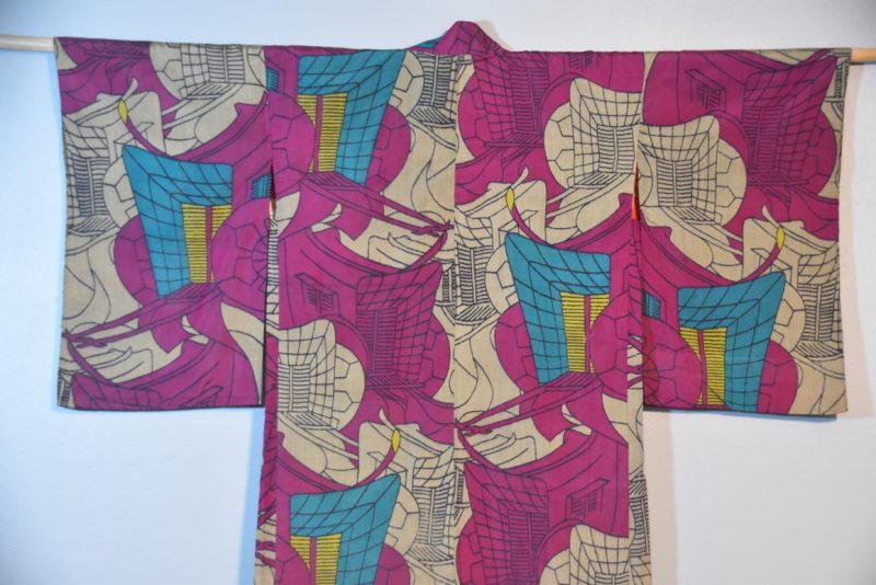 Vintage Japanese Meisen Silk Haori Jacket - Image 4