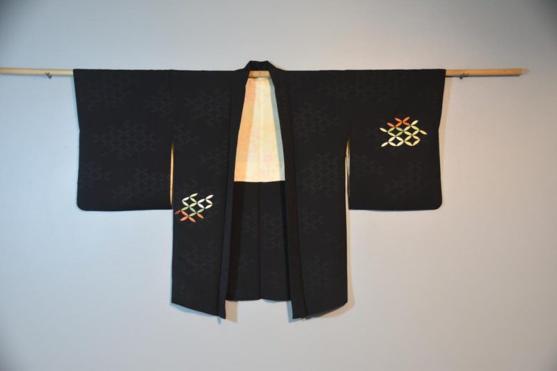 Japanese Vintage Silk Jacquard Haori Jacket - Image 7