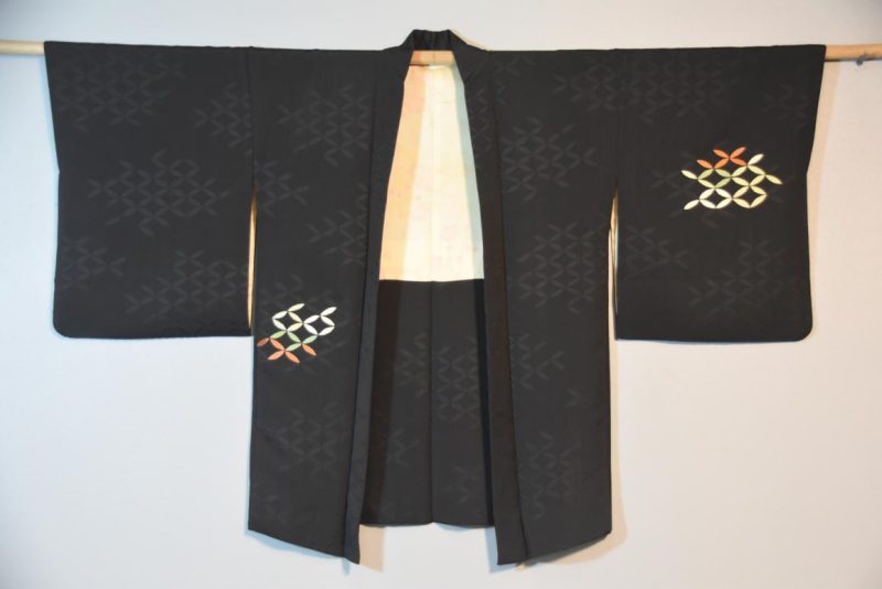Japanese Vintage Silk Jacquard Haori Jacket - Image 2