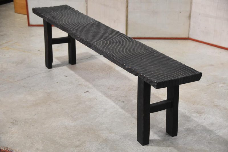 Filipino Wooden Wave Bench Width:1800mm - Image 8