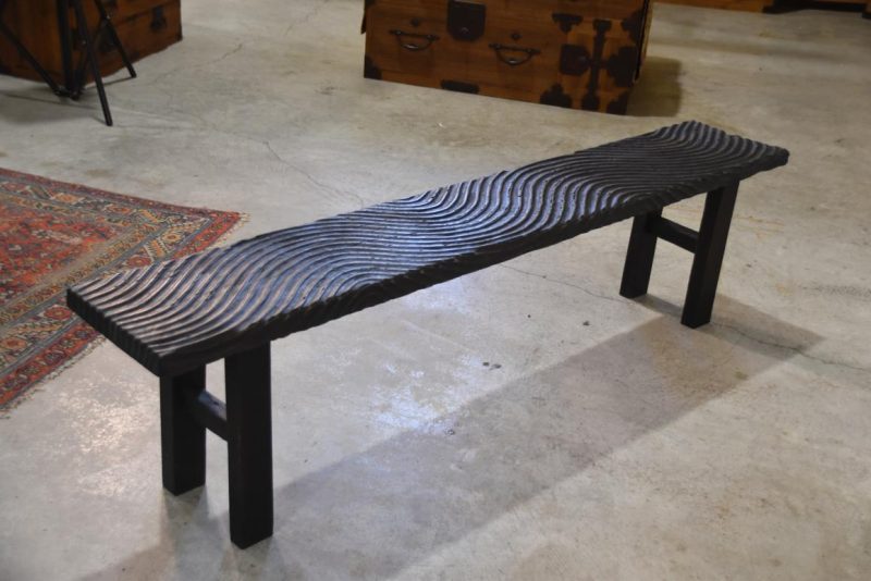 Filipino Wooden Wave Bench Width:1800mm - Image 2
