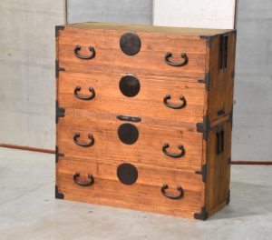 Antique 4 Drawer Clothing Chest (2 Sections)Width:950mm