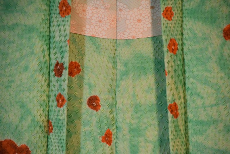 Vintage Japanese Silk Jacquard Haori Jacket - Image 3