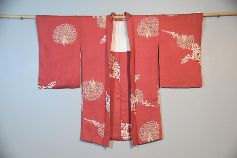 Vintage Japanese Silk Jacquard Haori Jacket - Image 4