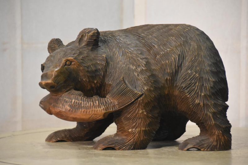 Hokkaido Carved Wooden Bear
