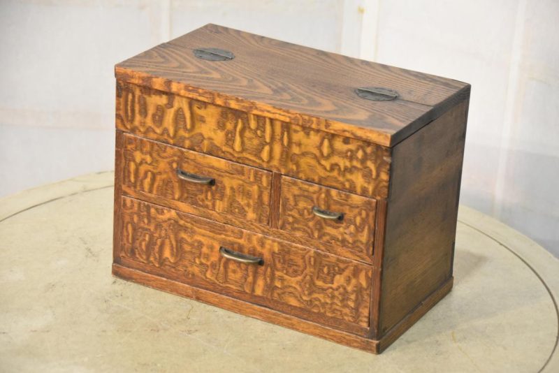 Japanese Burled Sewing Box - Image 2