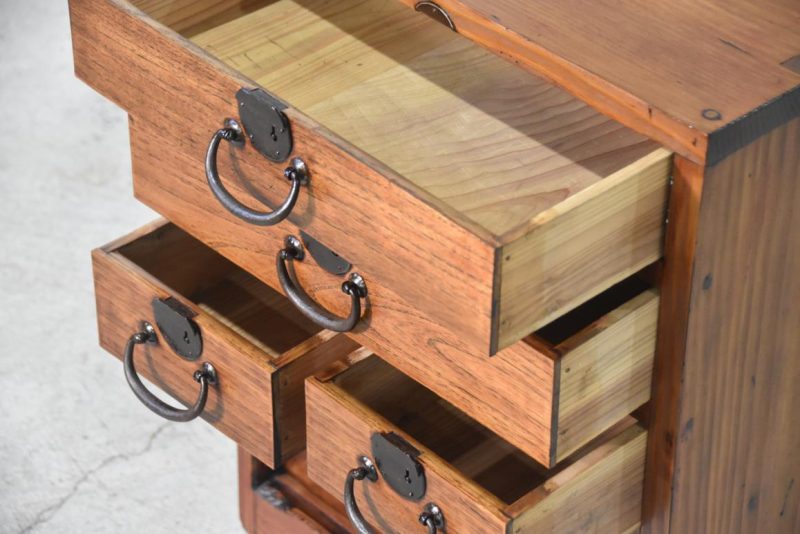 Hikidashi Antique Chest of Drawers Width:450mm - Image 4