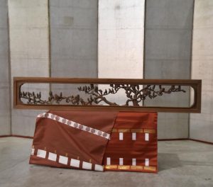 Japanese Carved Magnolia Rama Transom Width:1700mm