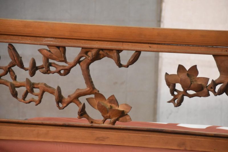 Japanese Carved Magnolia Rama Transom Width:1700mm - Image 6